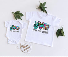 Load image into Gallery viewer, Peace Love Loteria Full Color Low Heat Screen Print TRANSFER 325F