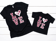 Load image into Gallery viewer, Love Chevron E 2 Color High Heat Screen Print Transfer 375F