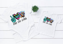 Load image into Gallery viewer, Peace Love Loteria Full Color Low Heat Screen Print TRANSFER 325F