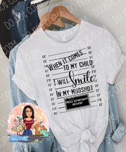 Load image into Gallery viewer, Smiling mugshot! TShirt