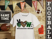 Load image into Gallery viewer, Peace Love Waxahachie Indians Full Color Low Heat Screen Print Transfer 325F