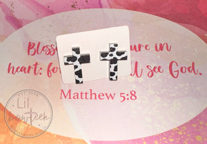 Cross Wooden Earrings