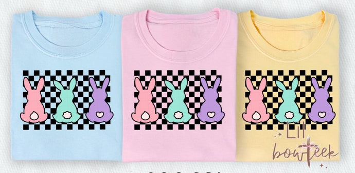 Checkered Easter bunnies