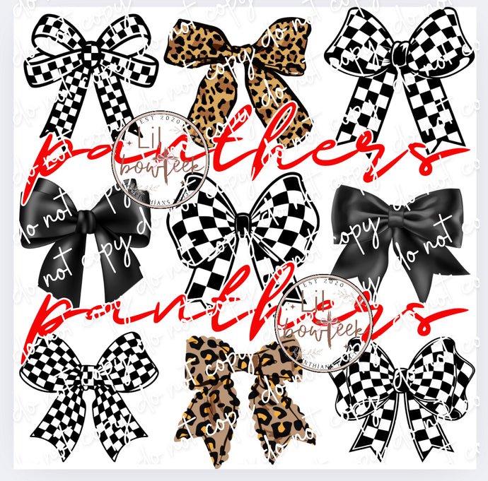 Bows & Panthers (red) DTF TRANSFER