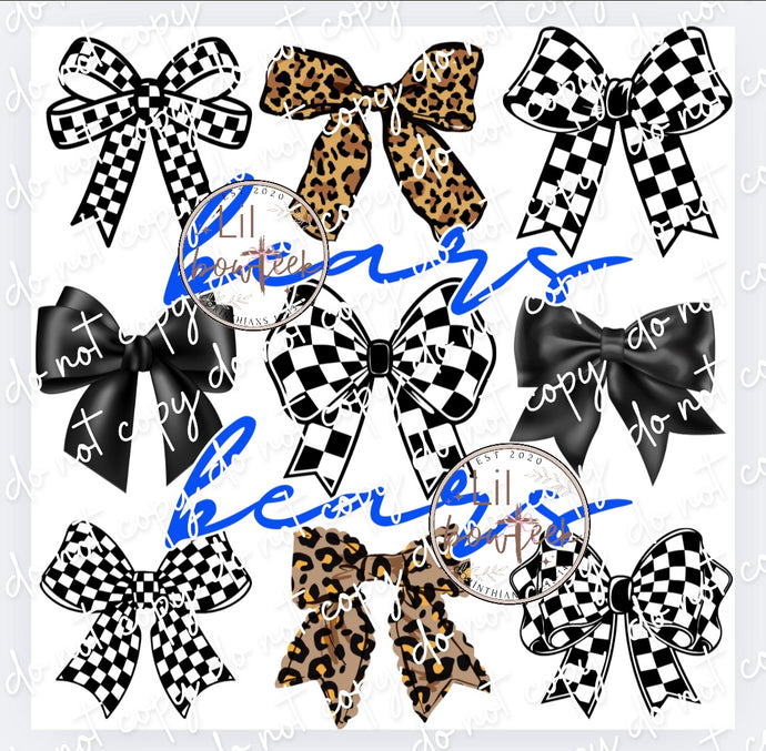 Bows & Bears Blue Digital Design