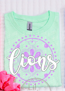 Lilac Lions Talavera circle Weekly Sale Tee