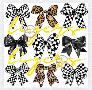 Bows & Tigers yellow Digital Design