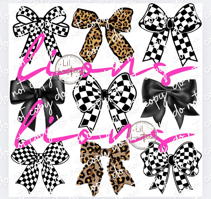 Bows & Lions pink Digital Design