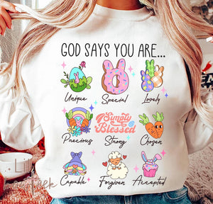 Easter… God says you are