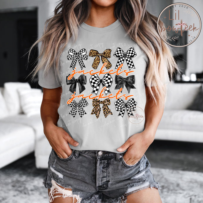 Bows and Jackets (orange) Weekly Sale Tee