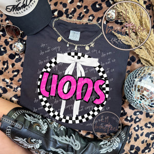 Lions Coquette Chkd Frame Spirit Tee