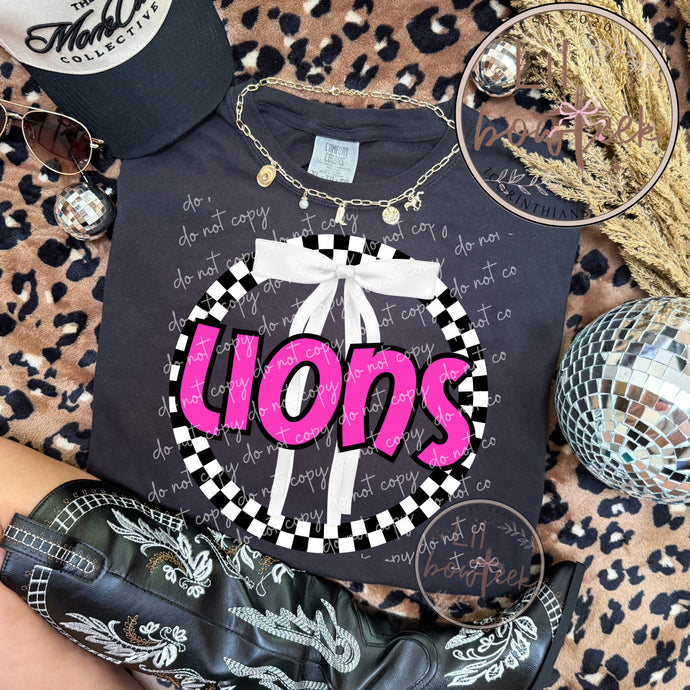 Lions Coquette Chkd Frame Spirit Tee