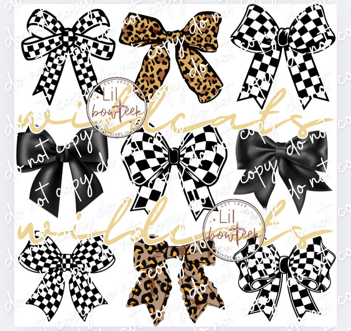 Bows & Wildcats (gold) DTF TRANSFER