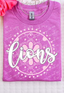 Light Pink Lions Talavera circle Weekly Sale Tee
