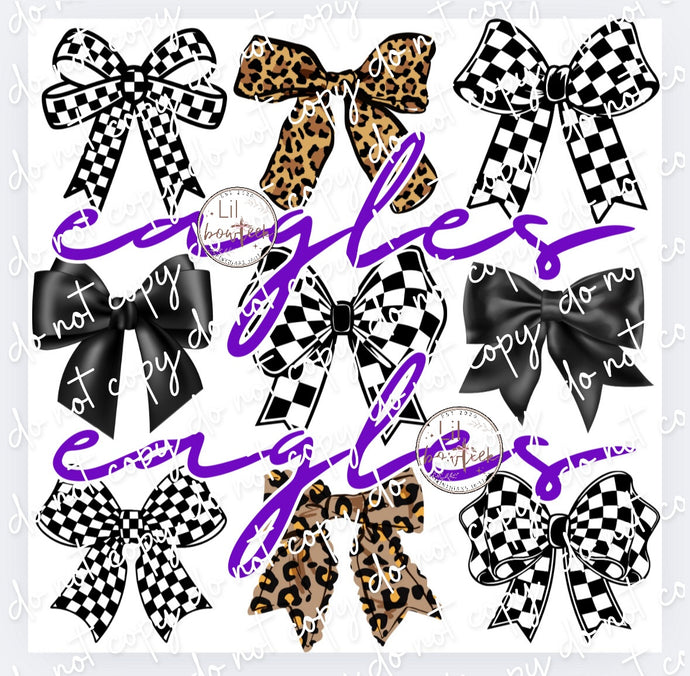 Bows & Eagles purple Digital Design
