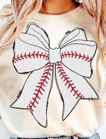 Baseball bow DTF TRANSFER