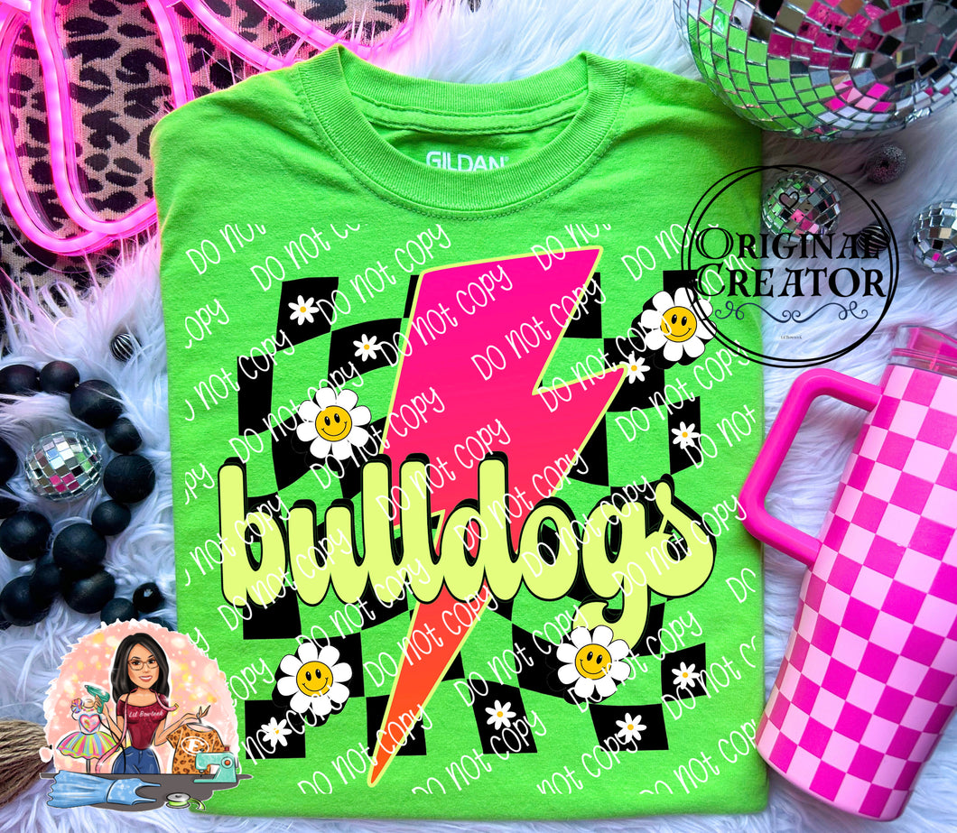 Retro Bulldogs daisy Spirit Tee