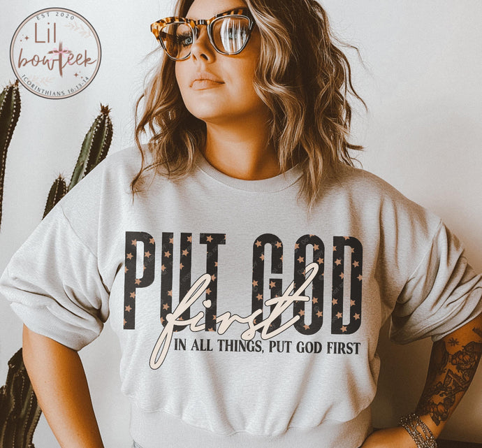 Put God first (stars) Tee (sale)