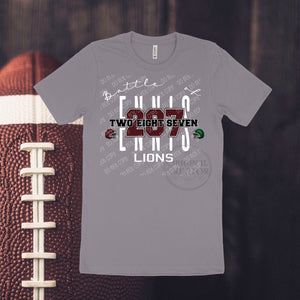 New font option 2 Two 8 Seven battle Ennis Spirit Tee