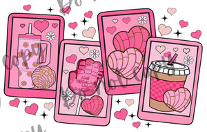 Valentine loteria cards DTF TRANSFER