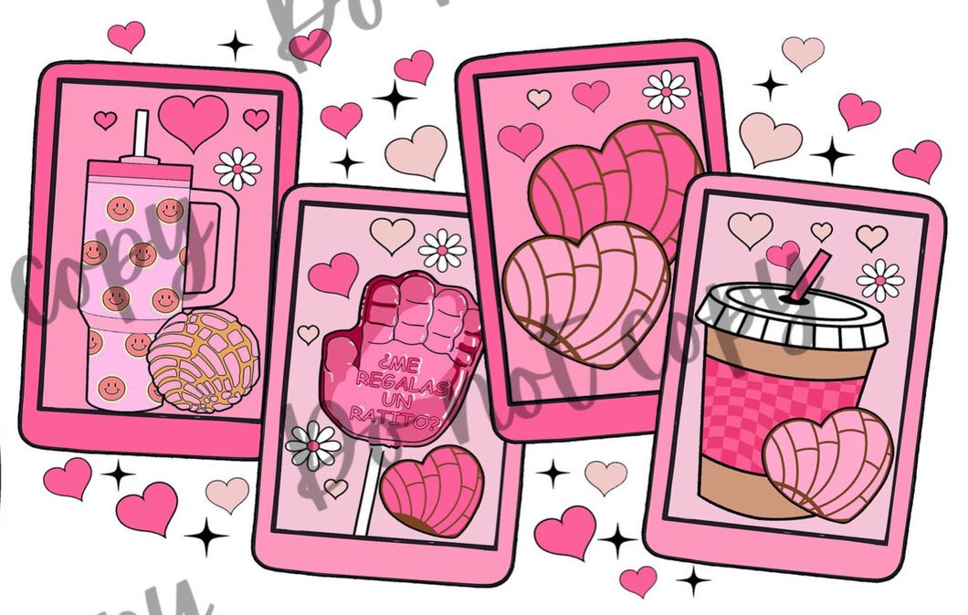 Valentine loteria cards DTF TRANSFER