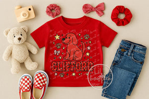 Red dog and stars Tee