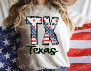 American TX Texas DTF TRANSFER