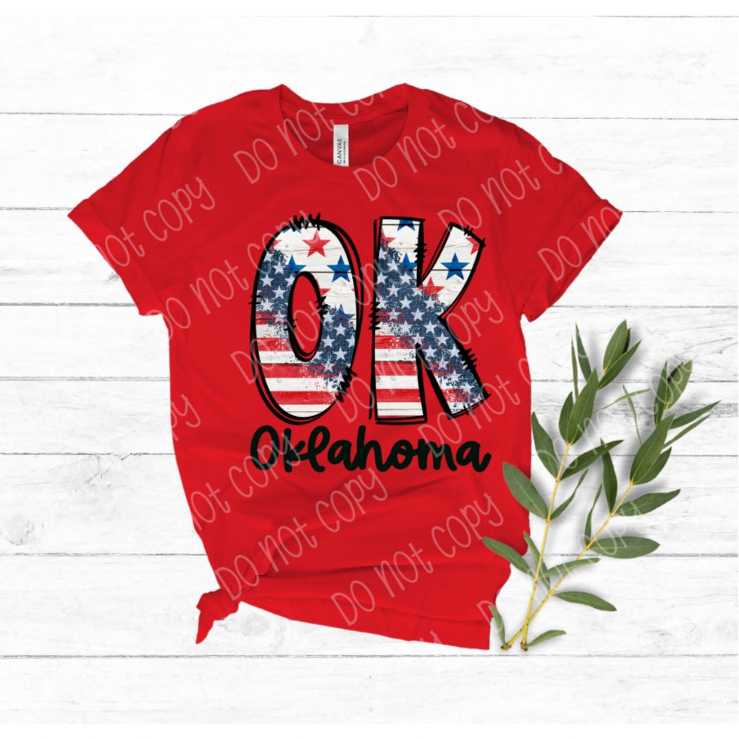 American OK Oklahoma DTF TRANSFER