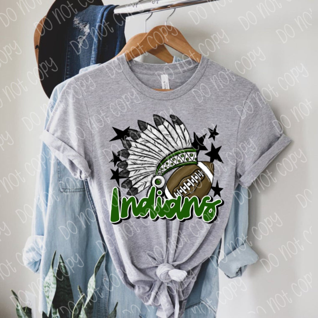 Indian Mascot Forest green Tee