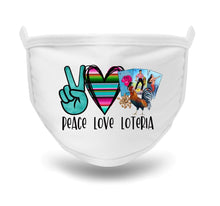 Load image into Gallery viewer, Peace Love Loteria Full Color Low Heat Screen Print TRANSFER 325F
