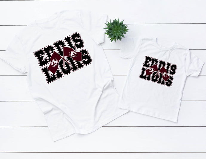 Ennis Lion Flags Full Color High Heat Screen Print Transfer 375F