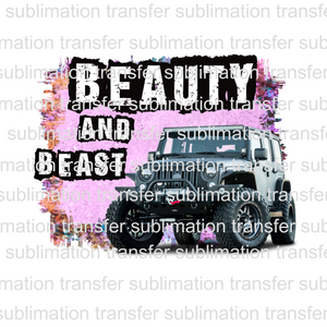 Beauty and Beast Jp Sublimation Transfer 400F