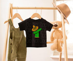 Cactus dabbing Toddler High Heat Screen Print Transfer 360F/375F