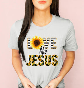 Love Like Jesus White Toner Transfer