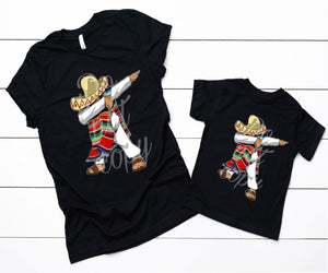 Dabbing Sombrero Screen Print Transfer