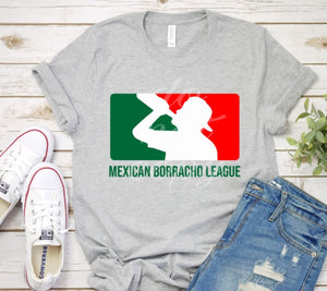 Restock PreorderMexican Borracho League GREEN Letters 3 Color Low Heat Screen Print Transfer 325F