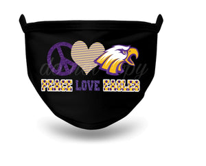 Peace Love Eagles Full Color High Heat Screen Print Transfers 350F/360F