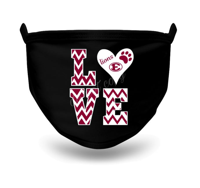 Love Chevron E 2 Color High Heat Screen Print Transfer 375F