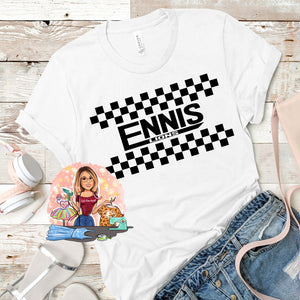 Ennis Lions Checkered Spirit Tee