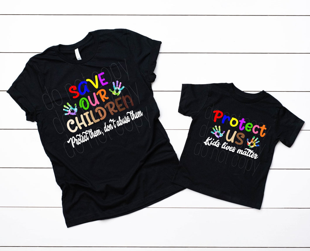 Save Our Children Adult Full Color Low Heat Screen Print Transfers 325F