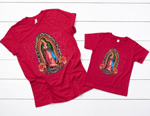 Virgen de Guadalupe (Cheetah) Full Color High Screen Print Transfer 350F/360F