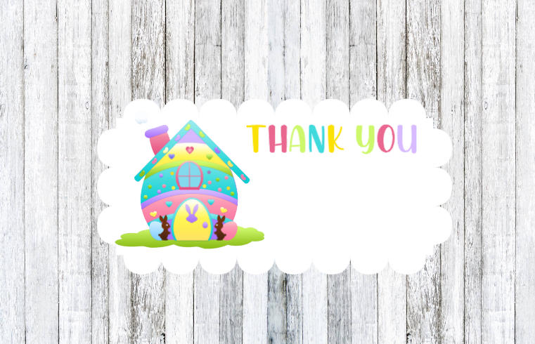 Local pickup Easter House Thank you Stickers