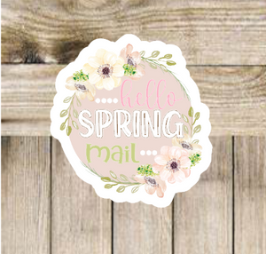 Hello Spring mail Stickers