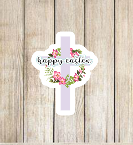 Happy Easter cross Stickers