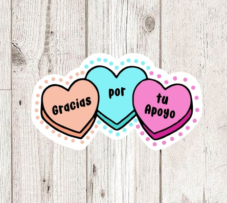 Gracias por tu apoyo! sweetheart Stickers