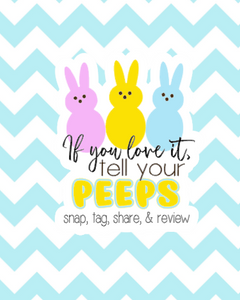 If you love it, tell your peeps Easter Stickers