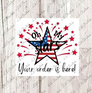 Oh my stars! 4th of July Stickers