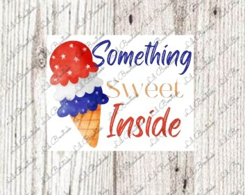 Something sweet inside! 4th of July Stickers