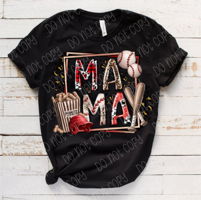 Mama Baseball DTF TRANSFER