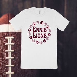 Ennis Lions Paws Low heat Screen Print Transfer 325F